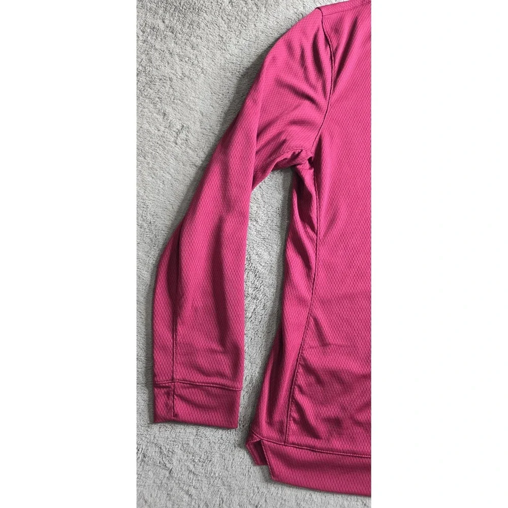 Nike Basketball Shirt Womens Large Burgundy Long Sleeve Training Mesh Jersey